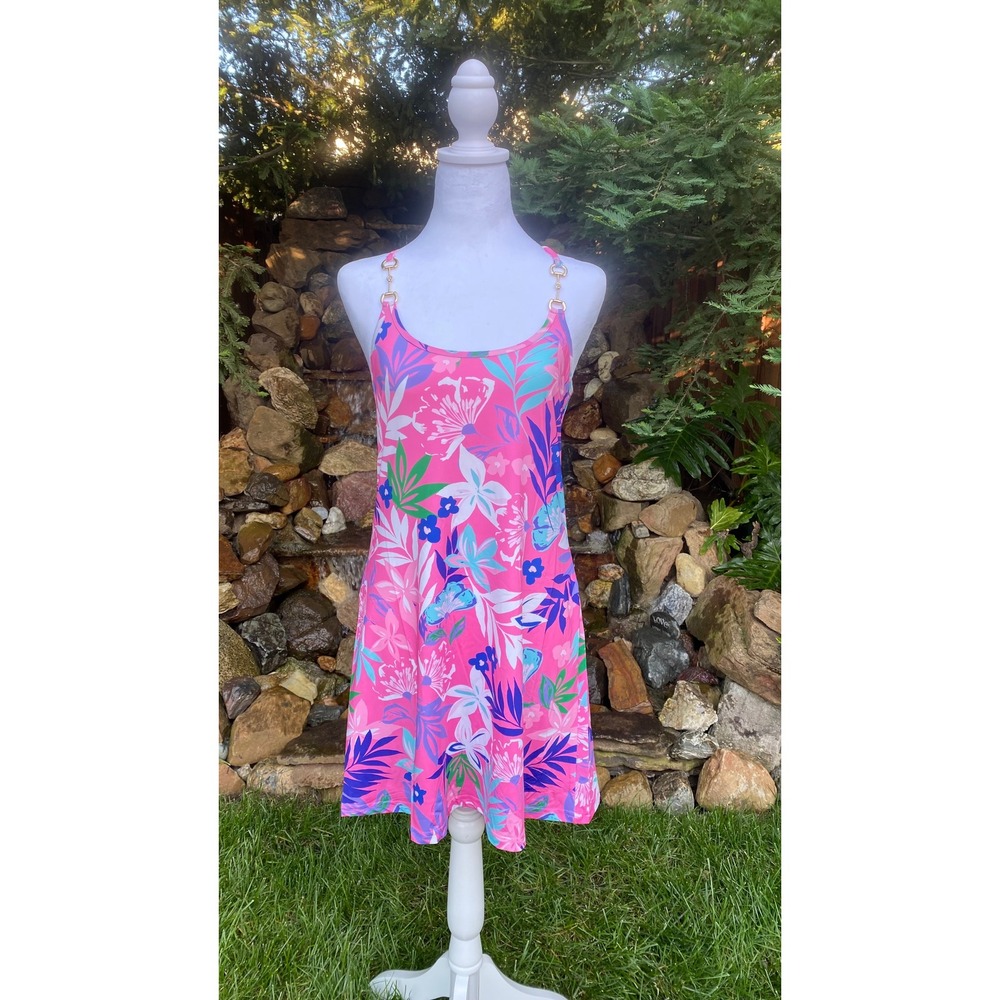 Banana Boat Sundress Size Medium Pink Multi Floral UPF 50+ New With Tags